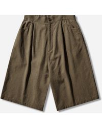 Undercover - S Pleated Shorts Khaki - Lyst