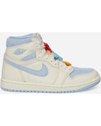 Nike - Women S Air Jordan 1 Retro High Og Sneakers Pale Ivory / Psychic Blue - Lyst
