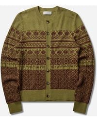 Dries Van Noten - S Jacquard Wool Cardigan - Lyst