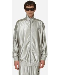 PUMA - Oversized Metallic Track Jacket Cool Light Gray - Lyst
