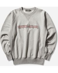 Hysteric Glamour - Men S Maiden Logo Embroidered Sweatshirt Grey - Lyst