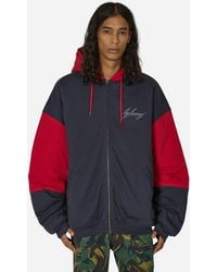 Martine Rose - Quilted Zip Up Hoodie Navy - Lyst