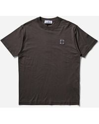 Stone Island - Garment Dyed Logo T-Shirt - Lyst