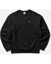 Nike - Men S Solo Swoosh Crewneck Sweatshirt Black - Lyst