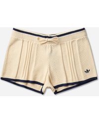 adidas - S Cable Knit Shorts Warm Vanilla - Lyst