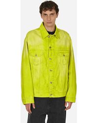Acne Studios - Oversized Fit Denim Jacket Neon - Lyst