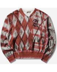 Aries - Digi Patchwork V Neck Knit Sweater - Lyst