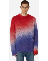 ERL - Dégradé Gradient Sweater / Red / White - Lyst