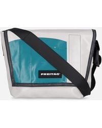 Freitag - F14 Dexter Slim Messenger Bag White / Blue - Lyst