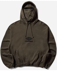 Umbro - Og Logo Masked Hoodie Dark Olive - Lyst