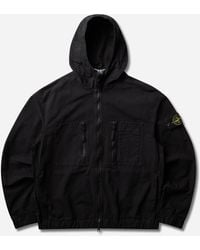 Stone Island - S Organic Cotton Ripstop Hooded Overshirt - Lyst