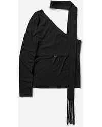 Nii HAI - S Asymmetric Neck Tie Top - Lyst