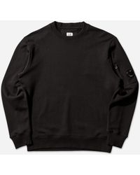 C.P. Company - Men S Diagonal Raised Fleece Crewneck Sweatshirt - Lyst