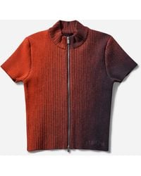 Nike - Women S Air Jordan Full-zip Knit Top Cave Purple / Mantra Orange - Lyst