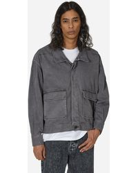 Cav Empt - Overdye Brushed Cotton Button Jacket Charcoal - Lyst