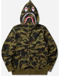 A Bathing Ape - S 1St Camo Shark Full Zip Hoodie - Lyst