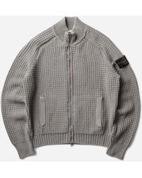 Stone Island - S Mineral Dyed Zip-Up Cardigan - Lyst