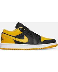 Nike - Air Jordan 1 Low Sneakers Black / Yellow Ochre - Lyst