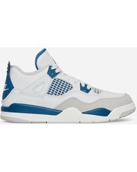 Nike - Air Jordan 4 Retro (ps) Sneakers Off White / Military Blue - Lyst