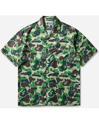 A Bathing Ape - Men S Abc Camo Open Collar Shirt - Lyst