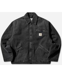 Carhartt - S Og Detroit Jacket (Grind Washed) - Lyst