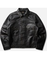 Lee Jeans - 101 Leather Cowboy Jacket Chocolate Noir - Lyst