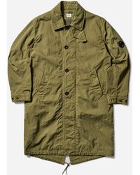 C.P. Company - Men S Twill Long Jacket Capers - Lyst