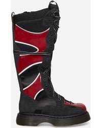 Dr. Martens - Women S Buzz Boxer 18 Eye Boots Black / Scarlet Red - Lyst