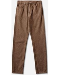 MM6 by Maison Margiela - Men S Cotton Canvas Jeans Brown - Lyst