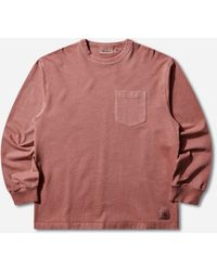 Carhartt - S Torion Pocket Longsleeve T-Shirt Marsala (Grind Washed) - Lyst