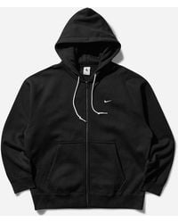 Nike - Men S Solo Swoosh Full-zip Hoodie Black - Lyst