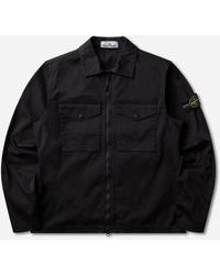 Stone Island - Panama Cotton Old Effect Overshirt - Lyst