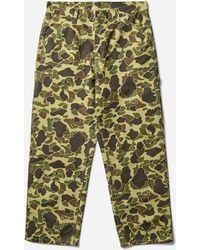 Carhartt - Men S Duck Single Knee Pants Green (stone Washed) - Lyst