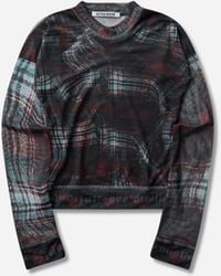 OTTOLINGER - S Signature Mesh Longsleeve Top Warped Tartan - Lyst