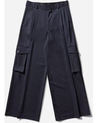 Dries Van Noten - Men S Wide Pleated Pants Navy - Lyst