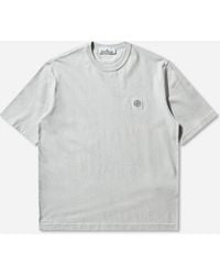 Stone Island - Men S Combed Organic Cotton Jersey Reflective Garment Lamination T-shirt Sky - Lyst