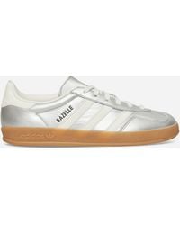 adidas - Gazelle Indoor Sneakers Silver Metallic / Core White - Lyst