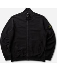 Stone Island - Organic Cotton Fleece Full-Zip Sweatshirt - Lyst