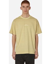 Stone Island - Garment Dyed Embroidered Logo T-shirt Natural - Lyst