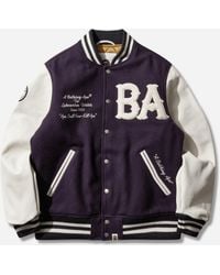 A Bathing Ape - Men S Statue Of Liberty Varsity Jacket - Lyst