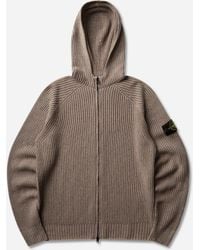 Stone Island - Men S Two-tone Vanisé Cashmere Hooded Zip Sweater Biscuit - Lyst