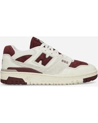 New Balance - 550 Sneakers Sea Salt / Classic Crimson - Lyst