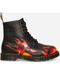 Dr. Martens - 1460 Pascal Flame Boots / Vibrant Red - Lyst