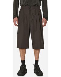 Amomento - Two Tuck Wide Shorts Charcoal - Lyst