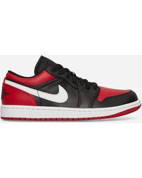 Nike - Air Jordan 1 Low Sneakers Black / Gym Red / White - Lyst