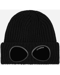 C.P. Company - Extra Fine Merino Wool goggle Beanie - Lyst