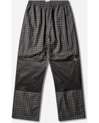 ROA - Men S Aaair Floweave Printed Check Elasticated Waistband Pants Anthracite - Lyst