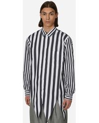 Comme des Garçons - Asymmetric Hem Striped Shirt / Black - Lyst