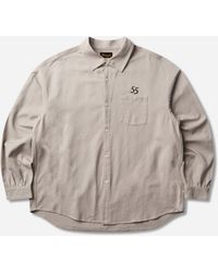 Visvim - Men S Palmer Longsleeve Shirt Ivory - Lyst