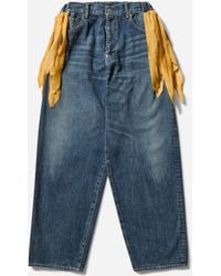 Undercover - Women S Fringed Denim Pants Light Indigo - Lyst